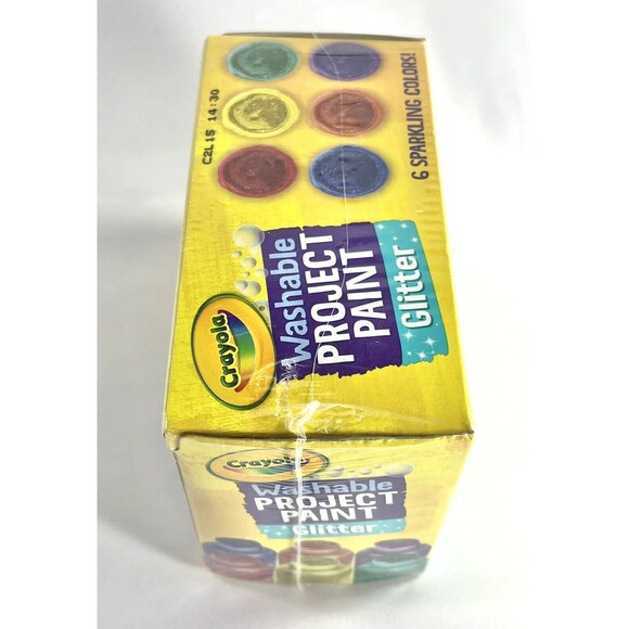 Crayola  6-Color Glitter Washable Kids Paint New Factory Sealed - Picture 6 of 7